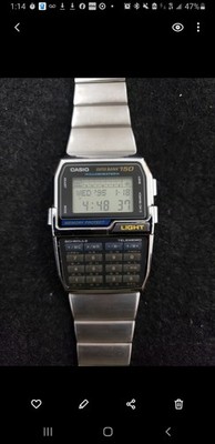 CASIO DBC-1500 Data Bank 150 Digital Calculator Watch Silver | eBay