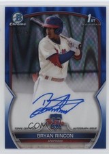 2023 Bowman Chrome Prospect Blue RayWave Refractor /150 Bryan Rincon Auto