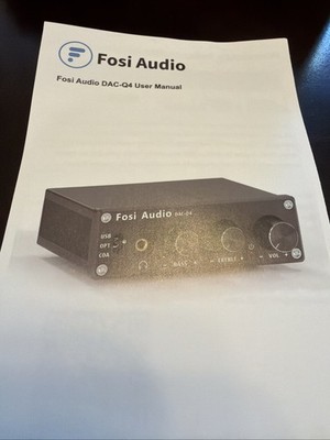 Fosi Audio Q4 Headphone Amplifier Stereo DAC 24-Bit 192 KHz USB for Speaker