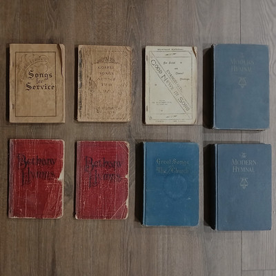 Eight Vintage 1920s Gospel Hymnals & Revival Songbooks Antique Lot