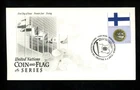 Postal History UN FDC Vienna #507g Artcraft Coin Flag Series Finland 2012