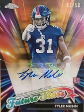 2024 Topps Chrome Gold Refractor Future Stars Tyler Nubin Auto 02/50.