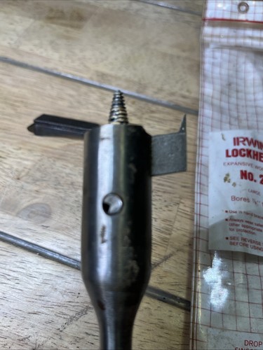 Irwin vintage n. 2 US Of A Coclea Regolabile Bit Lockhead 7/8” a 3” Legno Espansivo - Foto 3 di 9