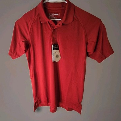 NEW  5.11 Tactical Performance Polo Red Short Sleeve Shirt Mens Medium 