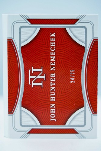 2023 Panini National Treasures 24/25 John Hunter Nemechek FIRESUIT Booklet AUTO - Picture 3 of 9