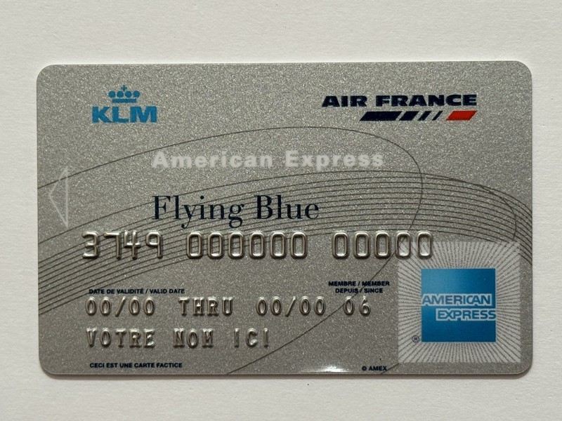 Air France KLM Flying Blue American Express Sample Credit Card Since 06 Silver