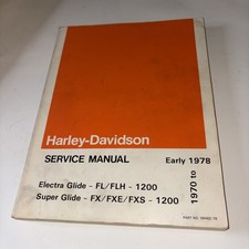 1970-1978 Harley Davidson Service Manual FL FLH Electra Glide FX FXE FXS Super