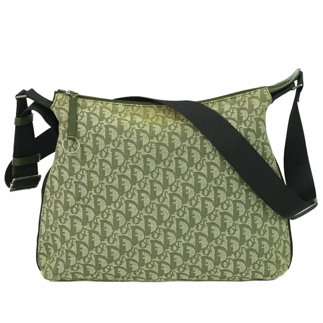 Sac bandoulière Christian Dior trotteur pochette toile kaki occasion