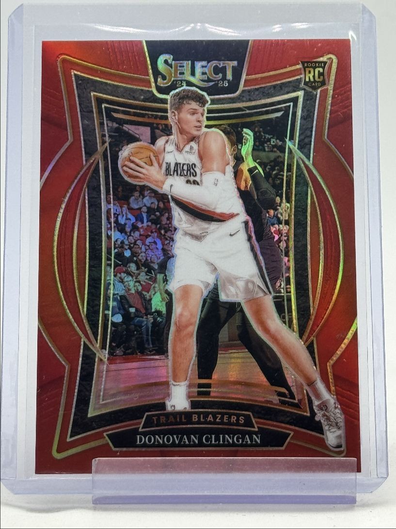 DONOVAN CLINGAN 2024-25 SELECT CONCOURSE ROOKIE RED PRIZM #69 RC /199 Q3185