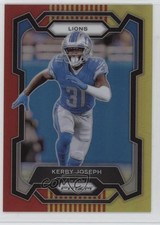 2023 Panini Prizm Red & Yellow Prizm 44/44 Kerby Joseph #101 1oj6