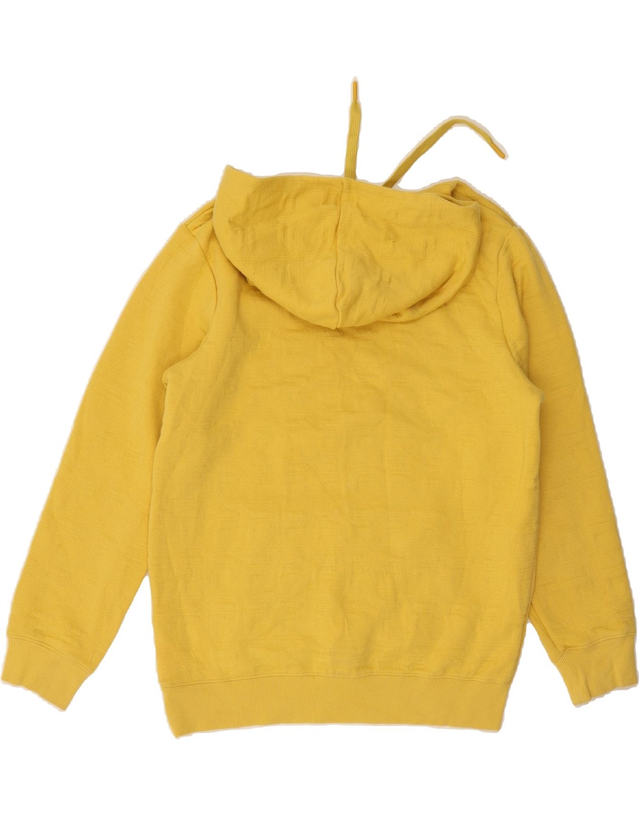 FILA maglione uomo con cappuccio piccolo giallo quadri cotone DH82