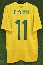 MEN'S BRAZIL BRASIL 2011/2012 NEYMAR JR #11 FOOTBALL SOCCER SHIRT JERSEY SIZE S