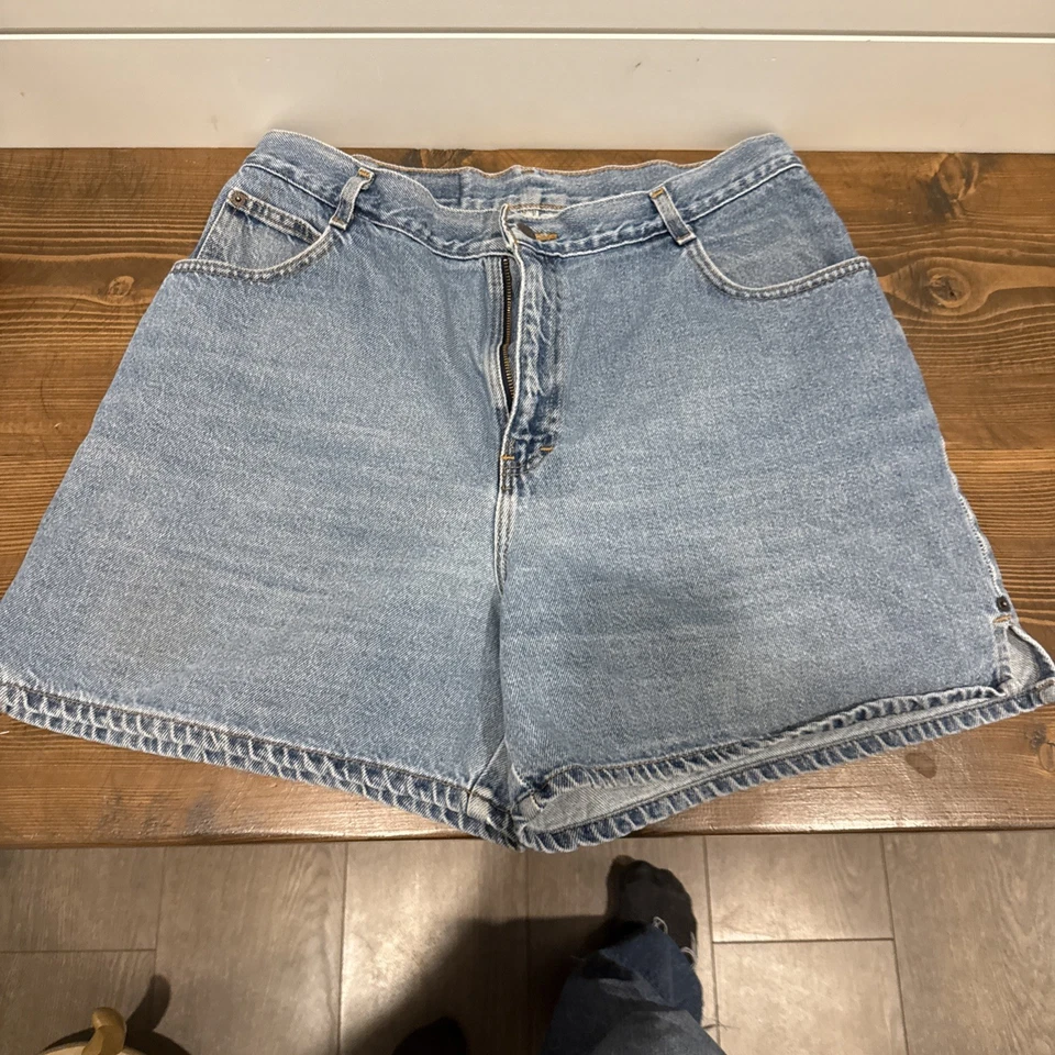 Shorts jeans vintage Gitano feminino tamanho 18 azul cintura alta retrô anos 90 Y2K SKU 63 - Imagem 3 de 4