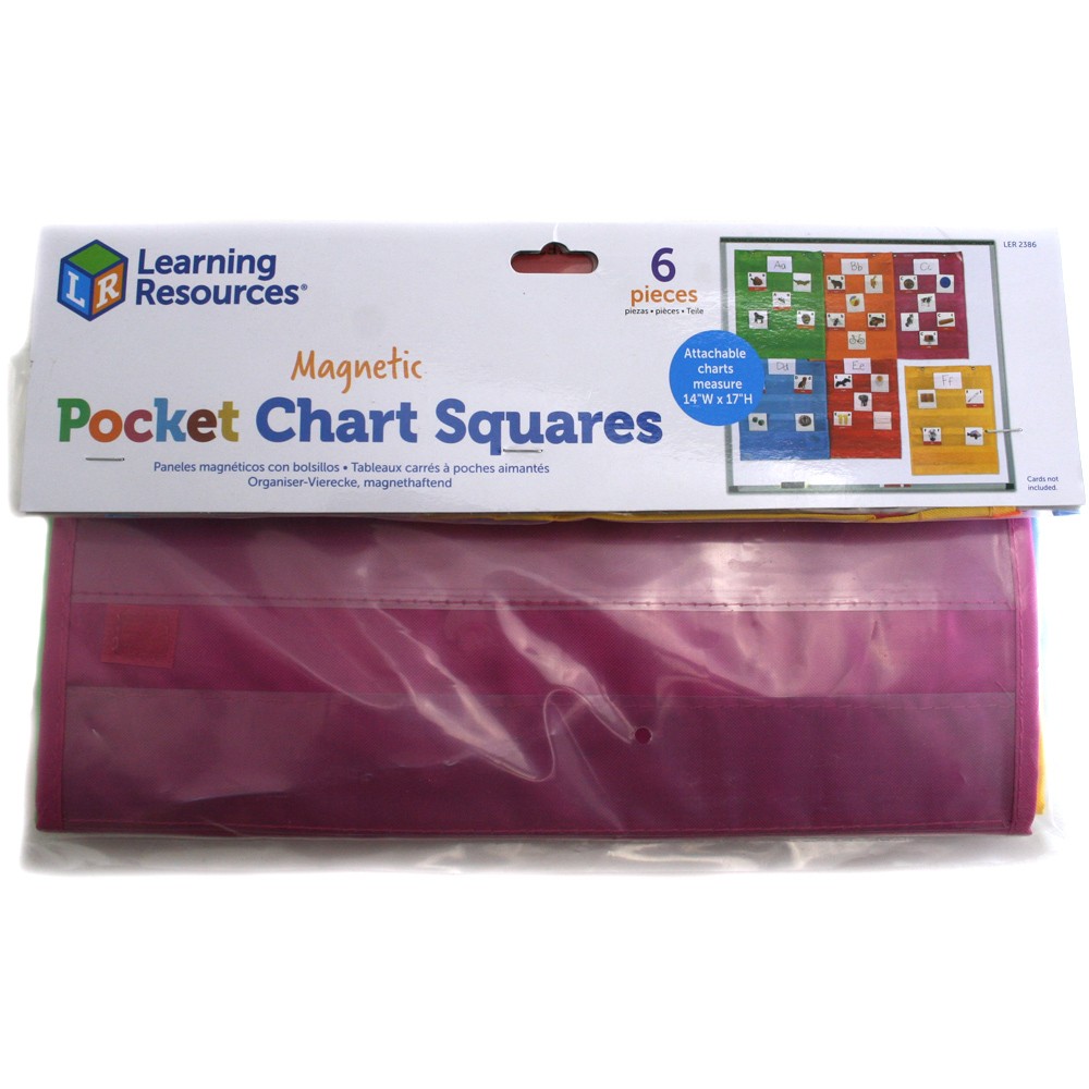Learning Resources Magnetic Pocket Chart Squares 6 Pack Classroom Organiser