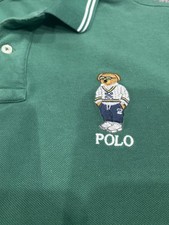Men's Polo Ralph Lauren Polo Bear Green Short Sleeve Polo Shirt-Size Large