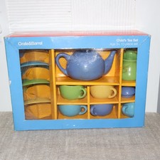 Vintage Crate  Barrel Child  s Tea Set 13 Pieces Complete Boxed