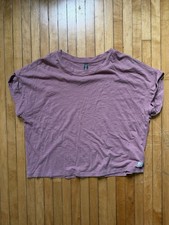 Vuori Sunset Easy Tee in Mar Pima Cotton Slub Cuffed Cap Sleeve Women's Sz. M
