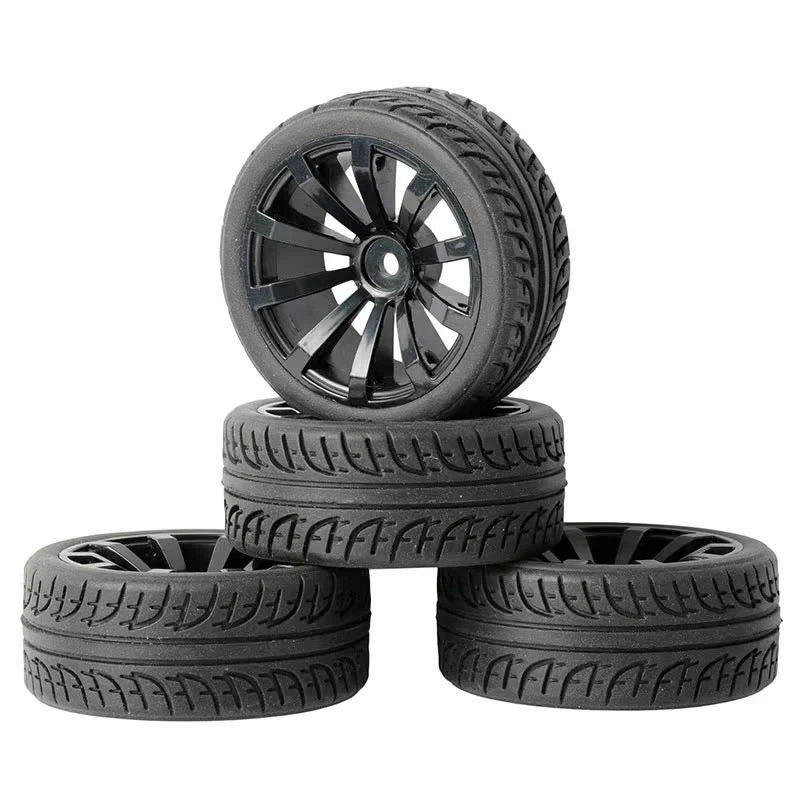 Juego de neumáticos de ruedas de coche de radiocontrol para Tamiya tt01 tt02 tt01e tl01 tgx Hpi Rs4 Sprint2 HSP Foto 2 de 4