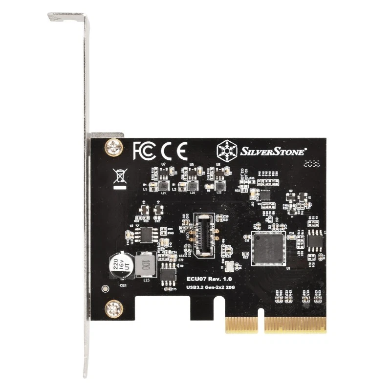 SilverStone ECU07 USB-Adapter PCIe 3.0 x4 Low-Profile Controllore SST-ECU07 - Immagine 2 di 4