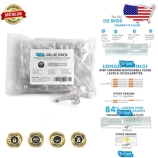 Clear XL Disposable Cigarette Filters - 100 Count, 10-20 Cigarettes Each