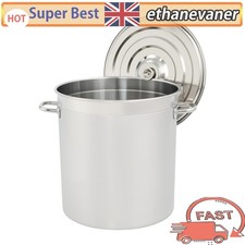 50 Liter Stainless Steel Stockpot Large Capacity Buffet Soup Bucket Food Service
