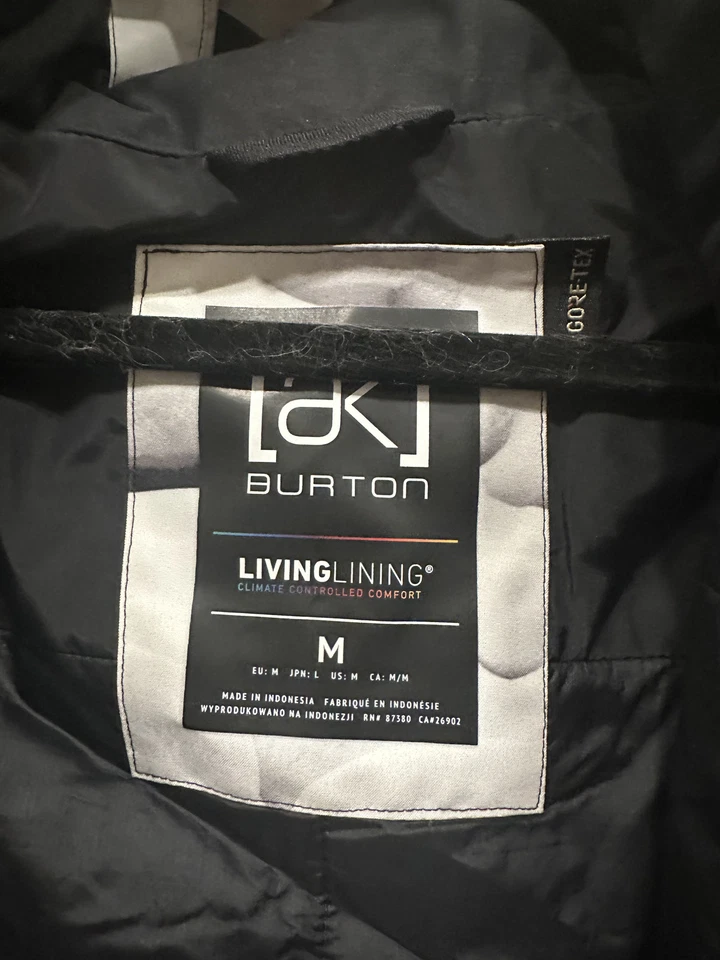 Chaqueta para hombre Burton [ak] Hover GORE‐TEX PRO 3L, blanco y negro, talla M Foto 3 de 4