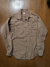 Freewheelers Neal shirt brown chambray 14