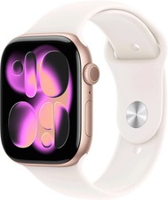 Apple Watch Series 11 46mm Rose Gold Aluminum - M/L Light Blush Sport Band