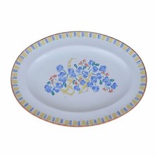 Plato Ovalado DORIS DAYS Libby Wilkie 14" Portugal por Porta Diseño Flor Azul