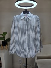 Vintage Brooks Brothers Blue and White Striped Button-up Shirt Size 15-3 USA