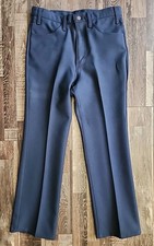Vintage Levi's Dacron Polyester Pants Navy Blue Men  s 33X30 USA Black /Gold Tab