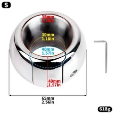 FRRK Metal Penis Cock Ring Ball Stretcher Scrotum Ring Male Scrotal Pendant S