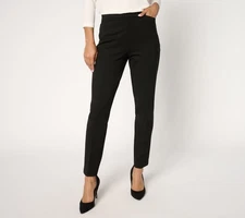 Susan Graver Women's Pants Sz XL Essentials Smart Ponte Black A677196