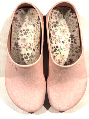 Gardner Clogs SZ 5/6 Shoes Rubber Mules/ Clogs Pink Floral Liner Womens