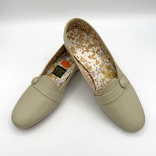 Vintage Daniel Green Women's 6.5 N Slipper Nude Beige Made in USA