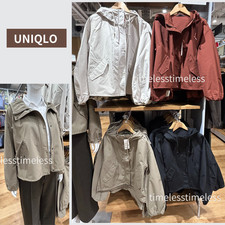 UNIQLO Cotton Blend Short Parka Black Khaki Beige Brown XS-3XL Women New Japan