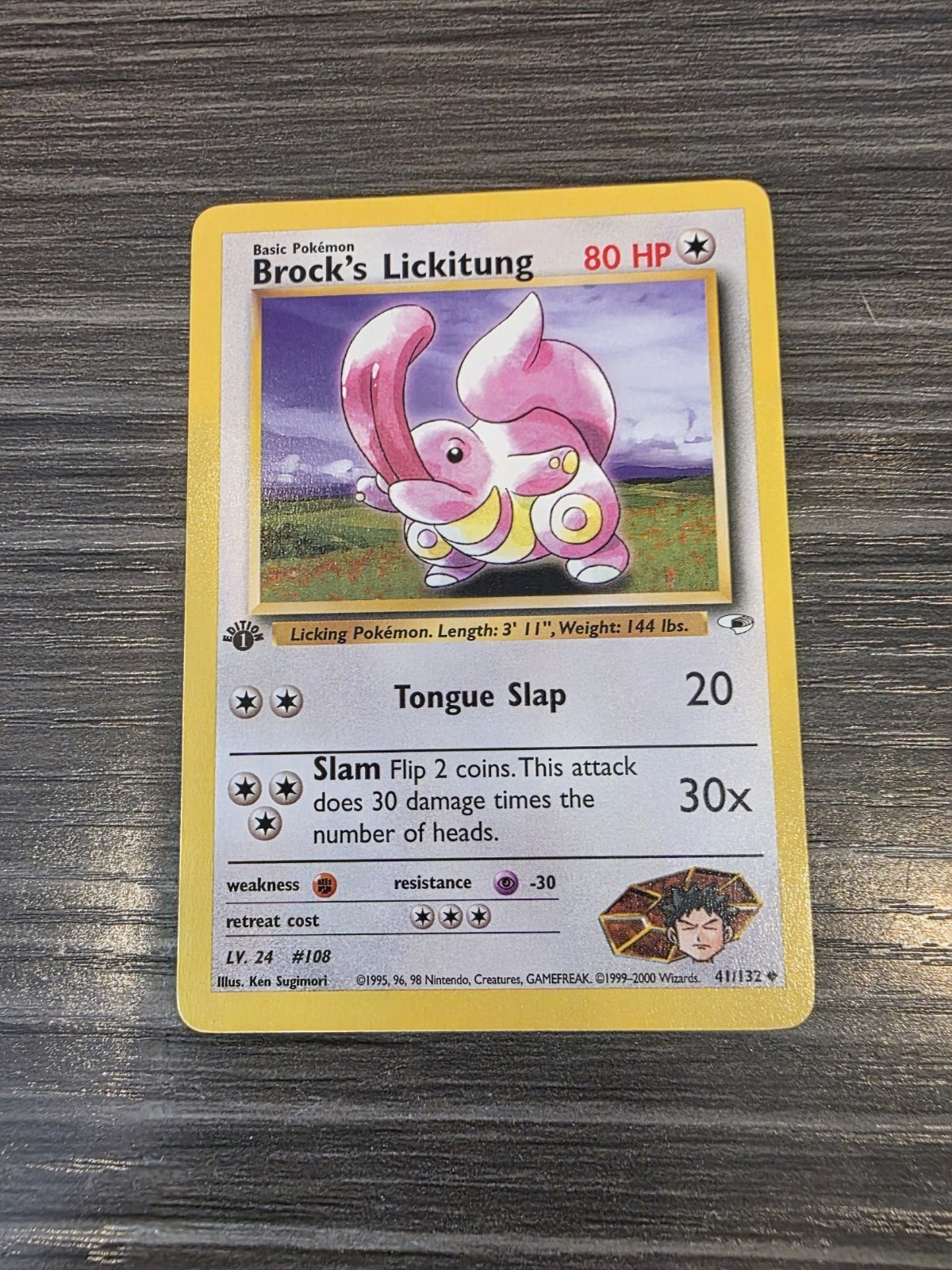 NM / MINT! 1st Edition BROCK’S LICKITUNG Pokemon TCG Gym Heroes 41/132