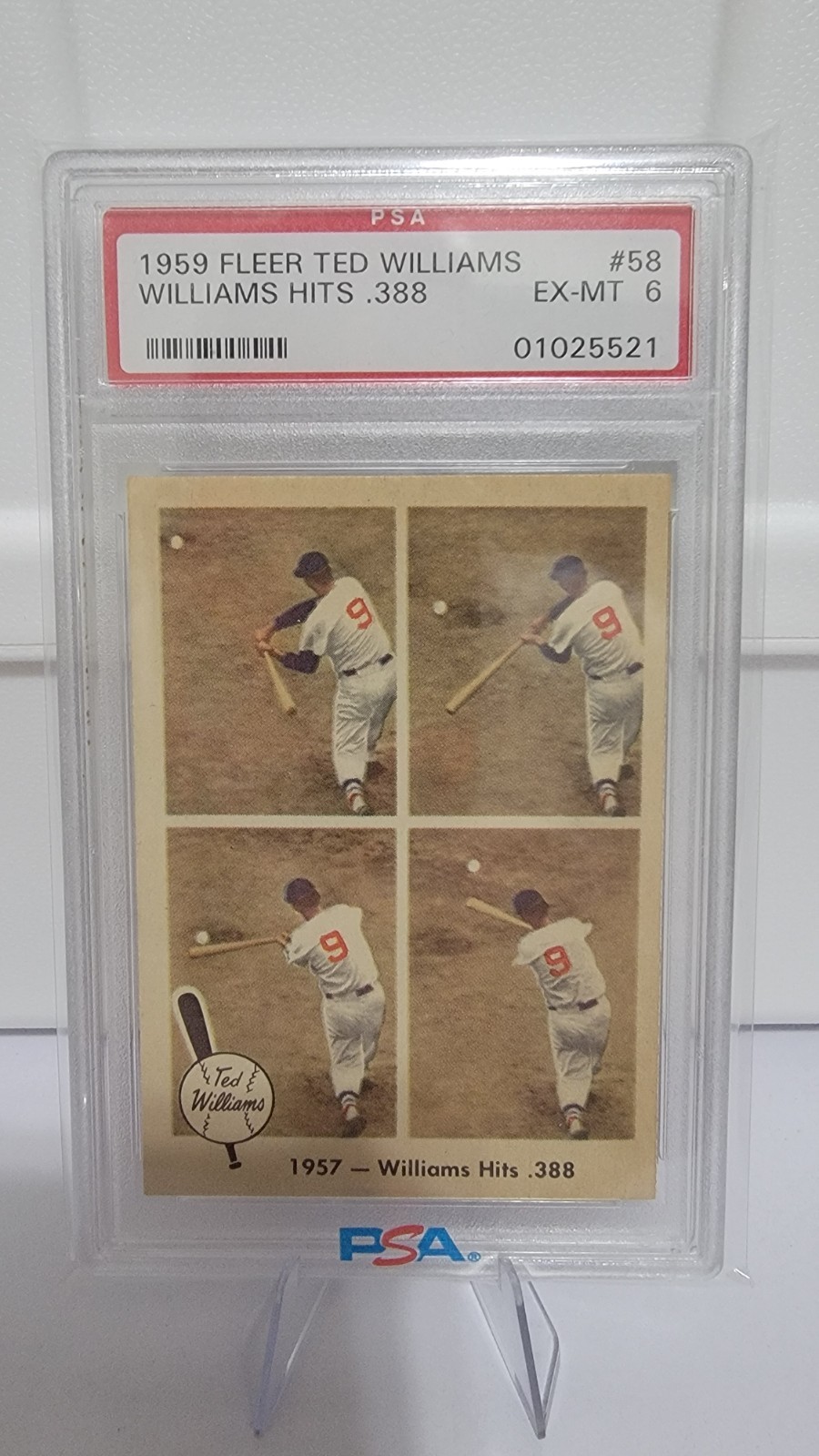 1959 Fleer Ted Williams - Ted Williams #58 PSA 6 Boston Red Sox Vintage Baseball