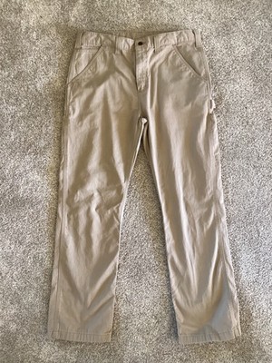Carhartt Pants Mens 36x32 Carpenter Canvas Carpenter Cargo Tan B324 FDK Relaxed