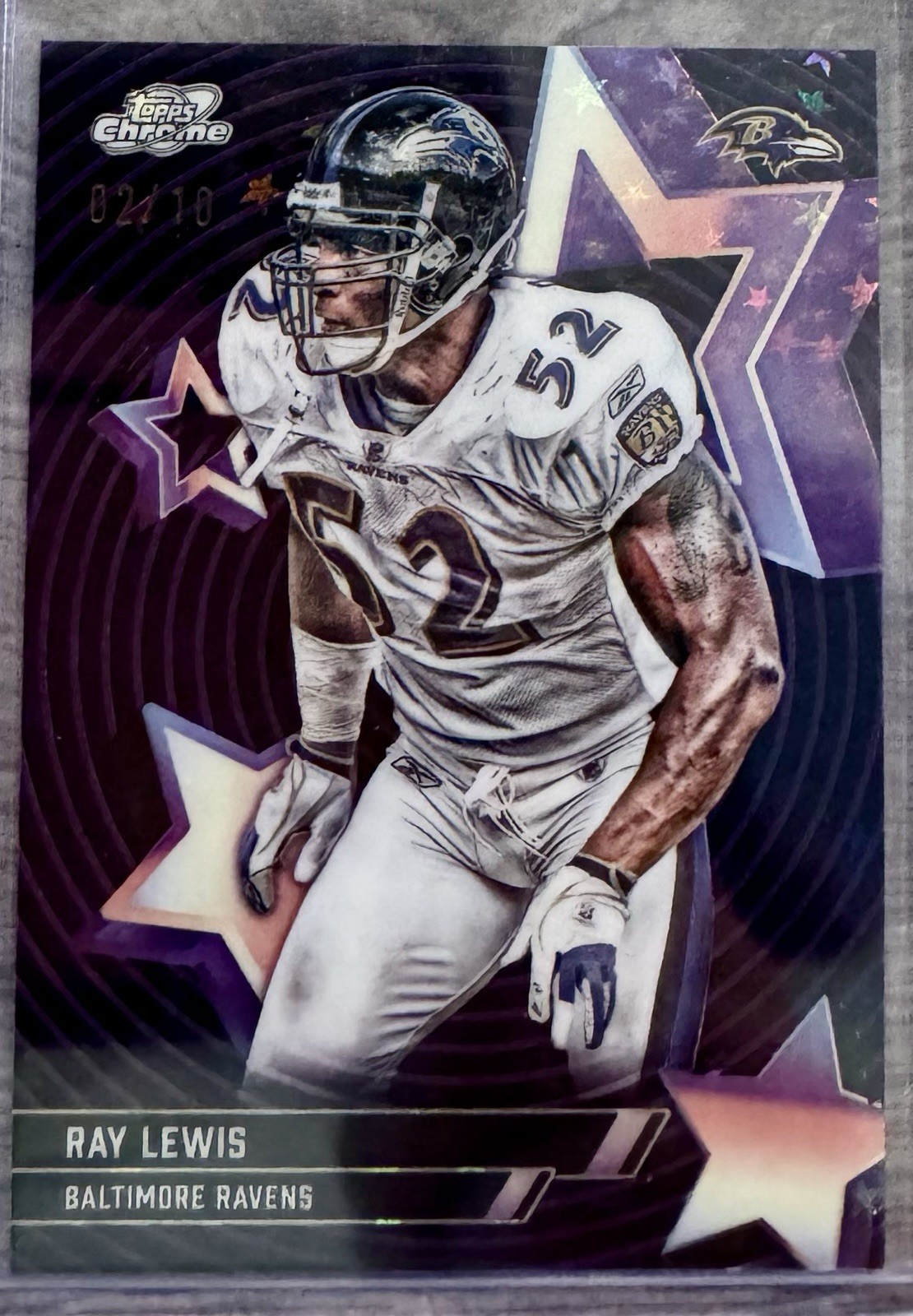 2025 Topps Chrome Cosmic Ray Lewis Baltimore Ravens Starfractor SSP #SF-91   /10
