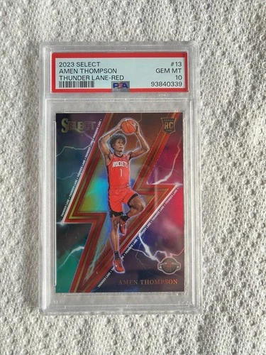🔥🔥2023-24 Panini Select- Pop7-Thunder Lane Amen Thompson #13 Red Prizm (RC)