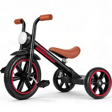 Toddler Tricycle 2-5 Years Black Kids Ride on Tricycle Rubber Front Wheel