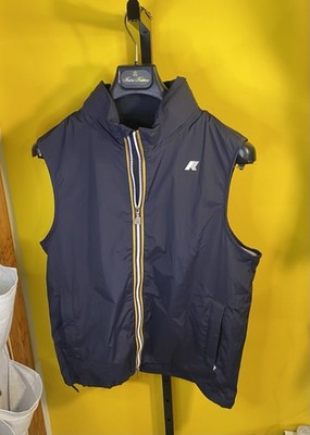 K-Way Men's Valen gilet Vest Navy Blue Full Zip Size L