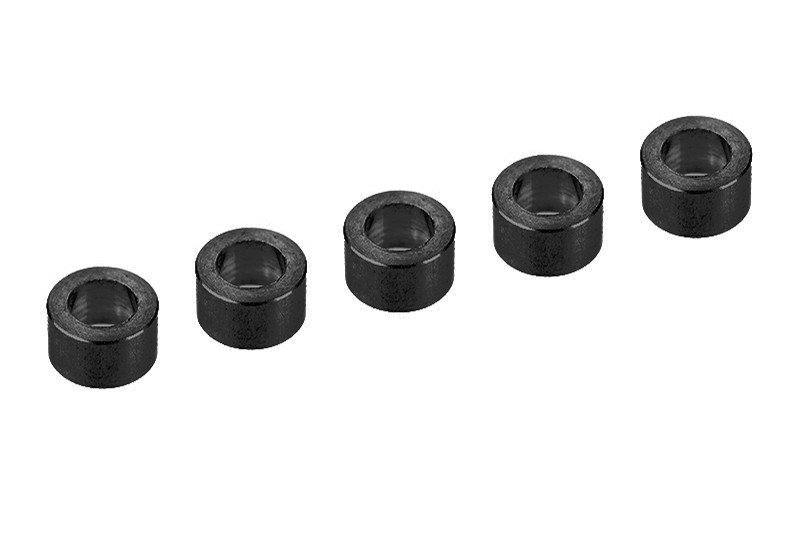 Team Corally C-00100-083-1 Aluminum Shim Ring - ID 3mm - OD 5mm - Black - 5 p