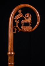 Wood CROZIER Bishop Staff Crosier Quality Cra...