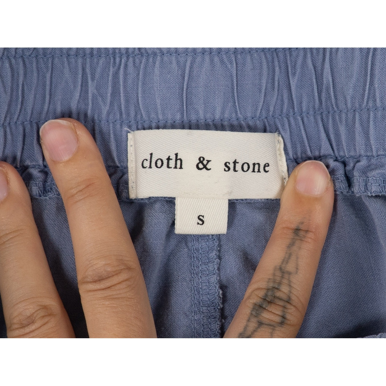 Cloth & Stone Blue Tencel Lyocell Jogger Pants Elastic Waist Small C3662-654-303 image 2