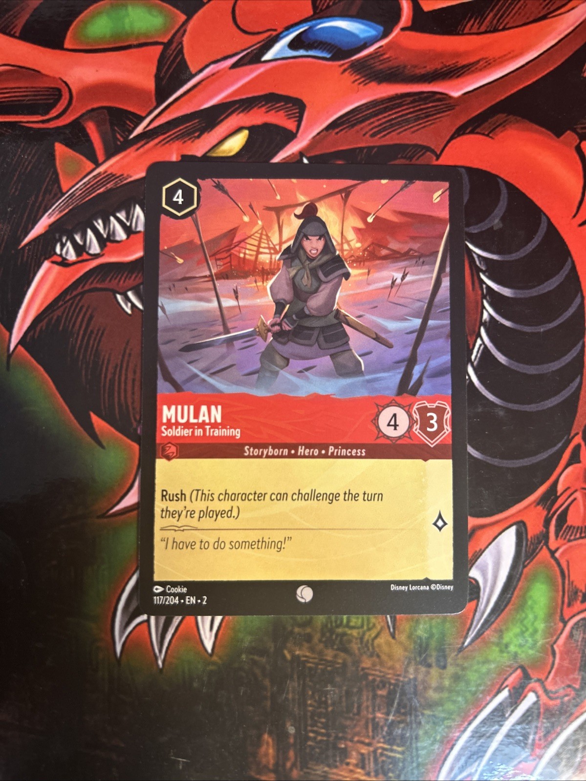 Lorcana Mulan Soldier In Training 117/204 Rise Of The Floodborn Regular N. Mint