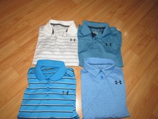All UNDER ARMOUR Boy's Small 8 10 Golf Polo Shirt Lot Of 4 3 Short 1 Long Slv