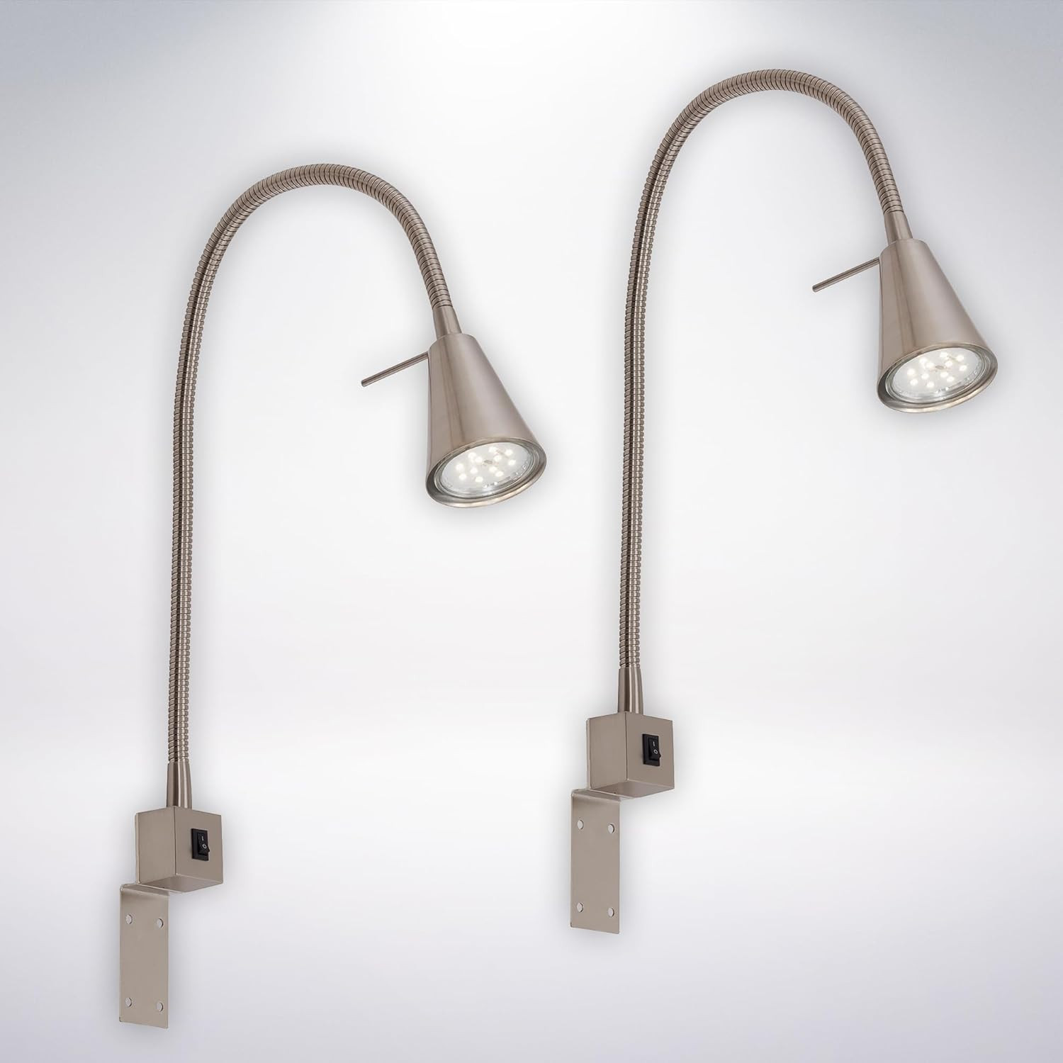 Set 2 Luci Lettura LED con Interruttore - Qualità e Comfort Visivo