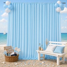 10x10 FT Baby Blue Backdrop Curtains Polyester Photo Background Wedding